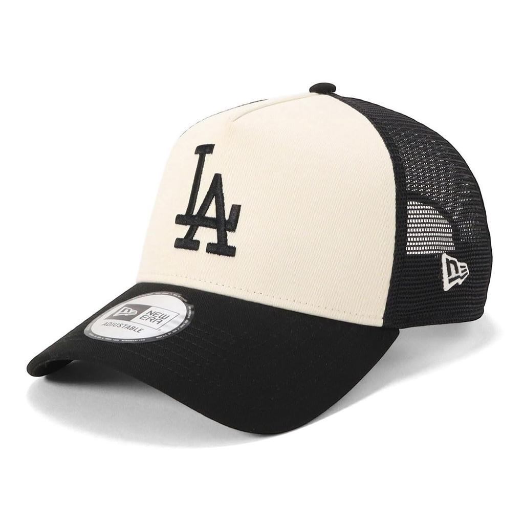 New Era 9FORTY AFrame Trucker Mesh Cap 15171234 NER37C8238 LA Black New Era Mesh Cap 9FORTYAFRAMETRUCKER MLB ONSPOTZ Exclusive 2Tone MLB Los Angeles