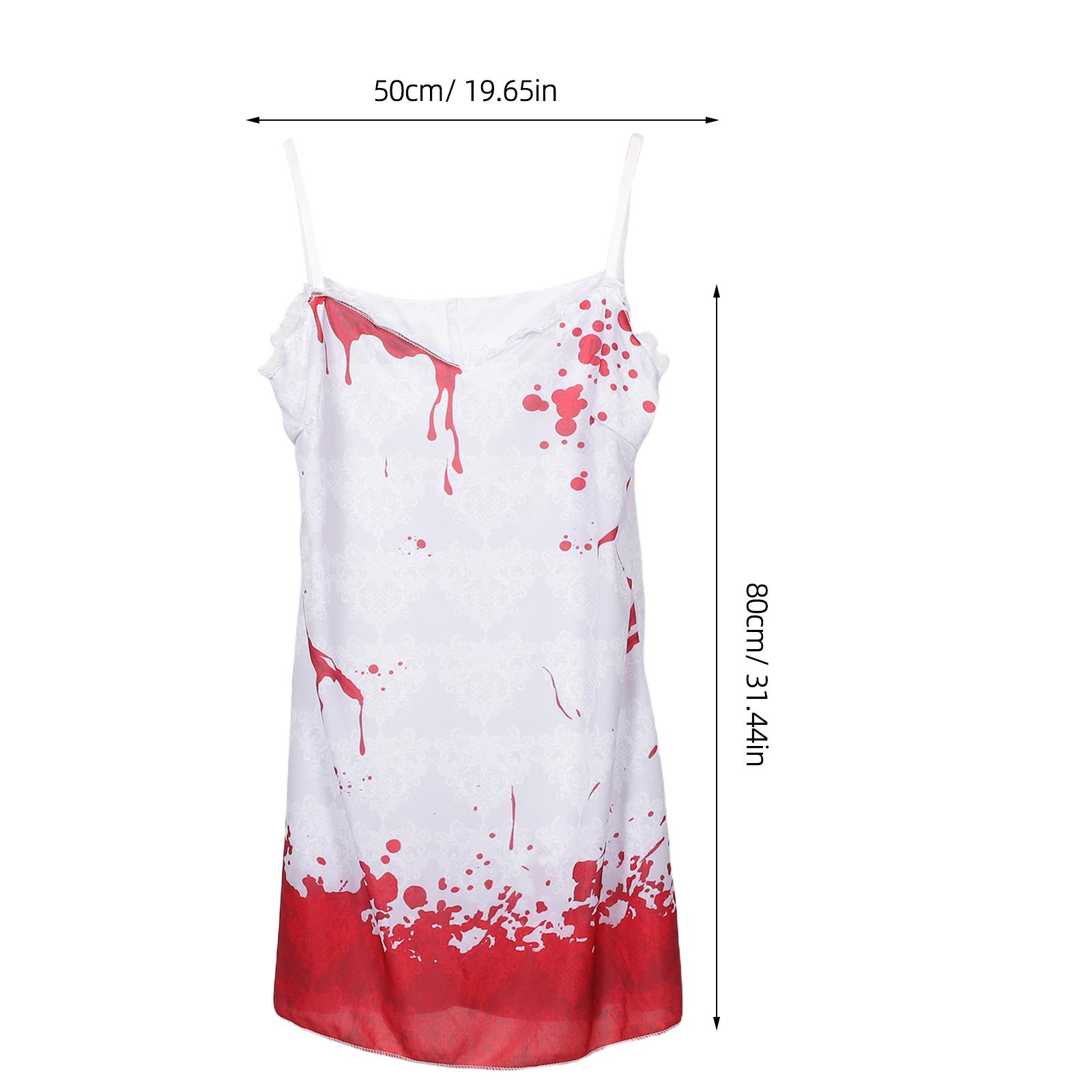 Women Sleeveless Dress Ghost Bride Costume Dead for Girls Ladies Terror Cosplay Halloween Costumes Ghost Cemetery Demon Dress