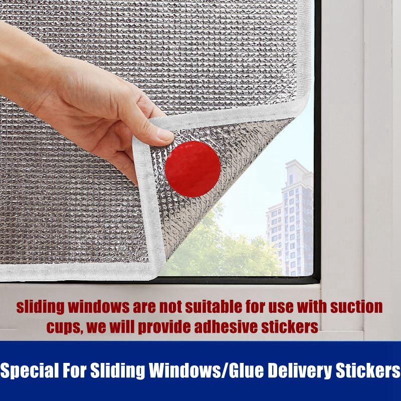 Summer Window Heat Preservation Film Alumunum Foil Self-Adhesive Sunshade Curtain Indoor Windproof Insulation Shading Screen