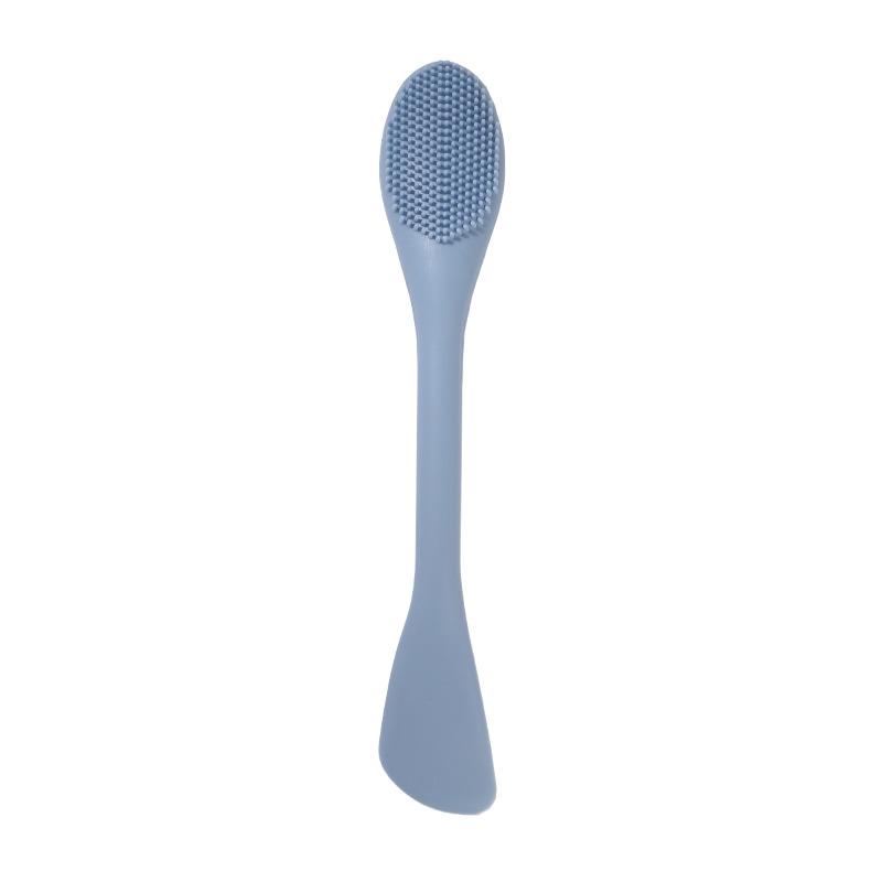 Silicone Dual-Ended Facial Cleansing & Mask Brush with Scraper