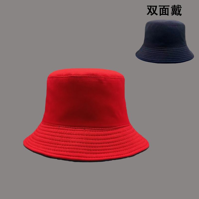 Hot Seller Simple Solid Color Reversible Bucket Hat Casual Short Brim Sunshade Hat In Stock