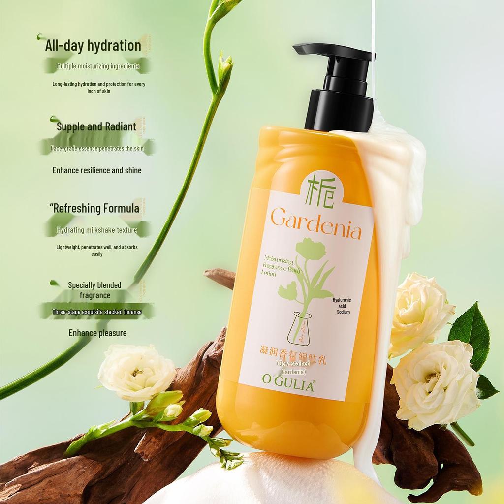 Agulia Gardenia Lozione Idratante per il Corpo - Nutriente, Anti-Prurito, Anti-Secchezza, Fragranza a Lunga Durata