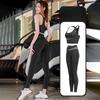 High Waist Yoga Pants for Women Butt Lifting Workout Leggings Slim Fit Sports Outfit 2 Piece Sets Tights
