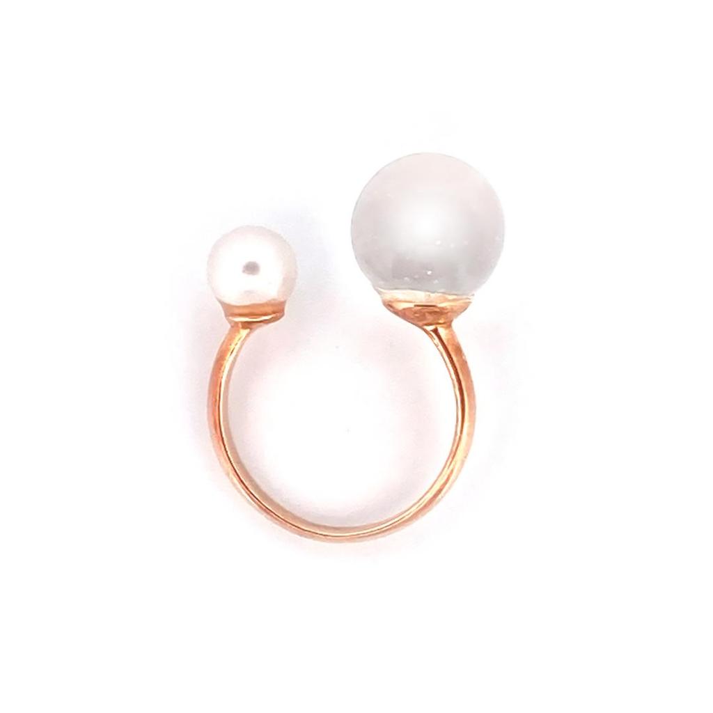 Pearl and Dew Ring - Handmade 925 Sterling Silver Jewelry for Women's Gift