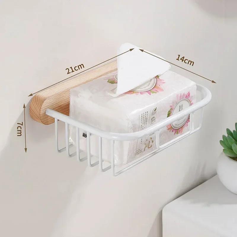 

Bathroom Pendant Towel Holder Shower Rack Solid Wood Bathroom Shelf Shampoo Shower Gel Corner Holder Towel Bar Mobile Phone Rack