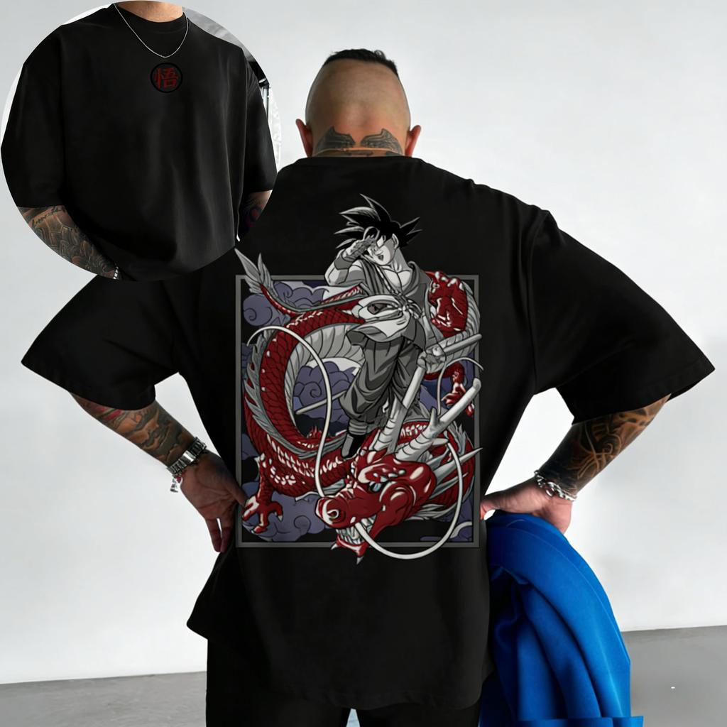 2026Dragon Ball Koszulka z Nadrukiem Kreskówkowym Letnia Męska Bawełniana Koszulka z Krótkim Rękawem Koszulka w Stylu Kreskówkowym