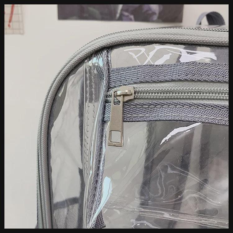 Transparent Waterproof PVC School Backpack - Large Capacity, Hot Sale