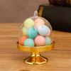 Clear Plastic Dessert Cup Cake Tray Candy Box Cake Plate with Lid Set of 12pcs