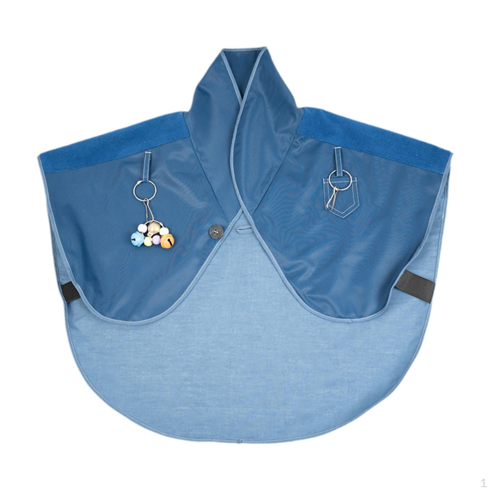 

Наплечник для защиты от птиц с браслетом на щиколотку и колокольчиками для попугаев корелл синий