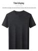 Men's Pure Wool Short-Sleeve Sweater - Lightweight, Half-High Neck Knitwear for Spring/Summer