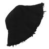 New  Logo Fringed Washed Cowboy Hat Ladies Cotton Flat Top Wide Brim Folding Outdoor Beach Hat
