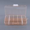Storage Case Square Plastic Detachable Fishing Box Storage Box 10 Compartments Fishing Tackle Box