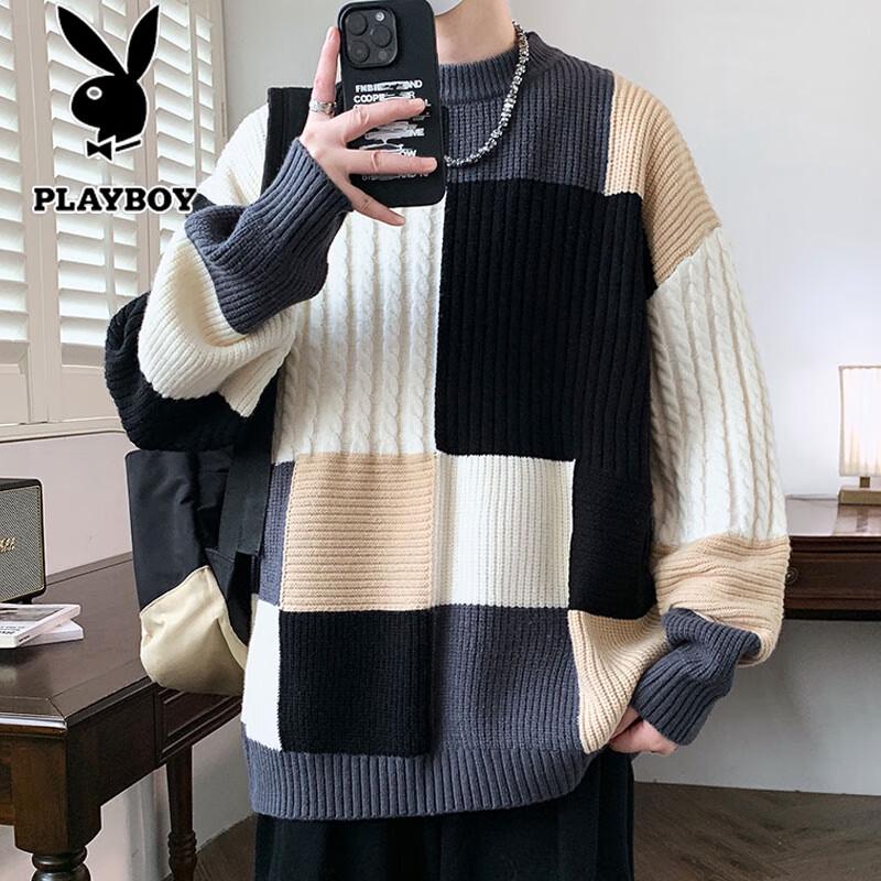 Мужской повседневный свитер PLAYBOY 2XL чёрный