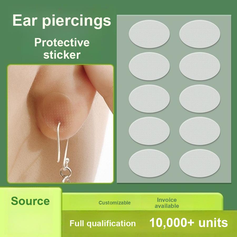 50 Pcs Transparent Ear Piercing Healing Supports Invisible Ear Piercing Protection Stickers