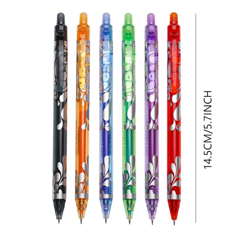 0.5mm Erasable Gel Pens Set 6colors Refill Rod Magic Ink Erasable Pen Washable Handle Office Writing Student School Stationery
