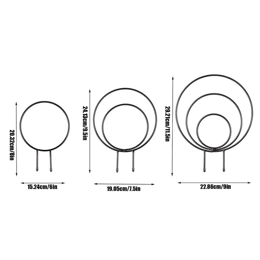 Garden Plant Support Stake Stand Round Vine Climbing Rack Iron heart-Shaped Flower Plant Trellis Support Frame Garden Decor