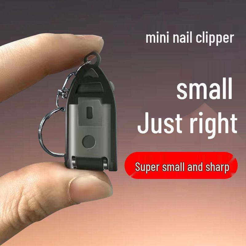 Portable Stainless Steel Mini Folding Nail Clippers Set - Anti-Splatter Manicure Tool