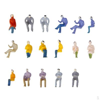 100pcs Painted Model Train Seated People