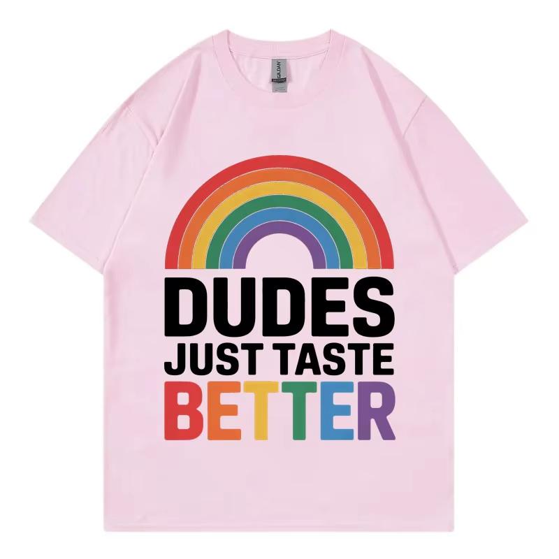 Funny Dudes Just Taste Better T-shirt Men Women Clothing Fashion Y2k Short Sleeve T Shirt High Quality Cotton Oversized T-shirts