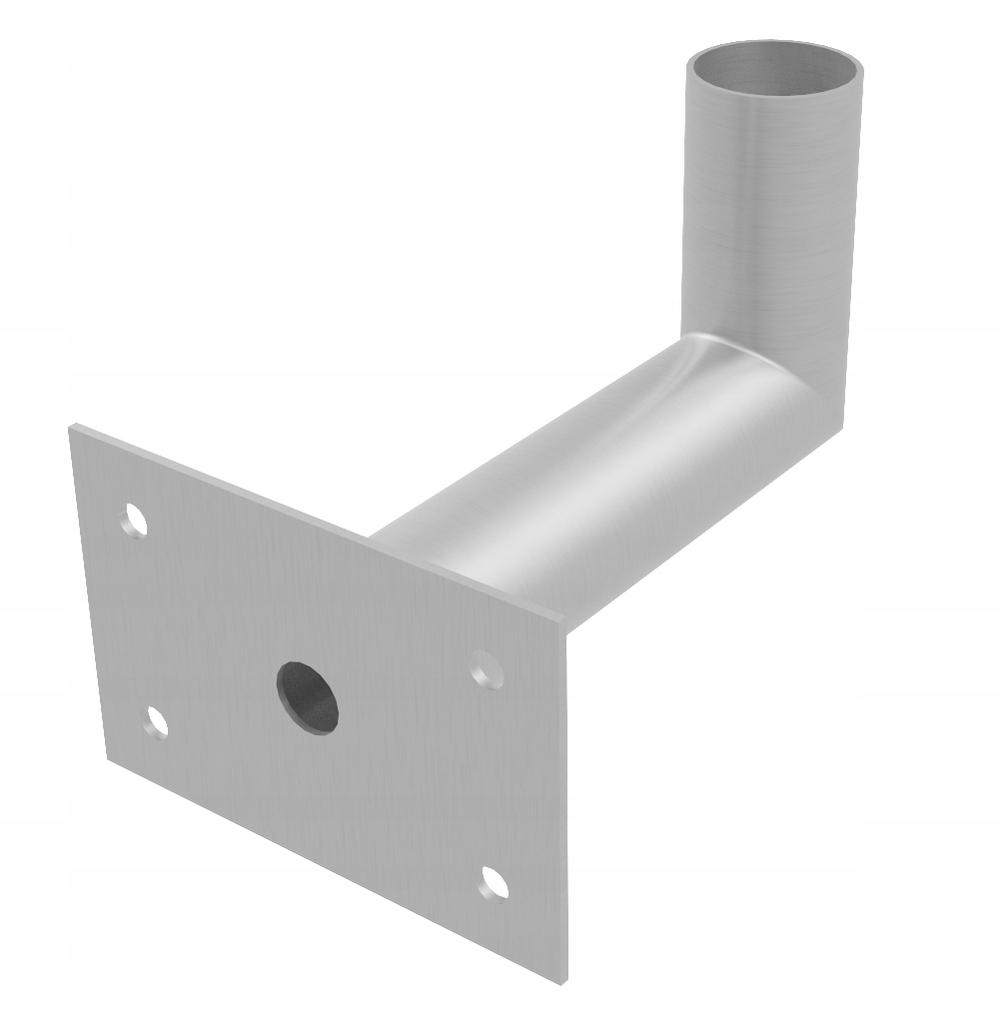 INOX Street Lamp Holder Pole Arm Vertical Bracket