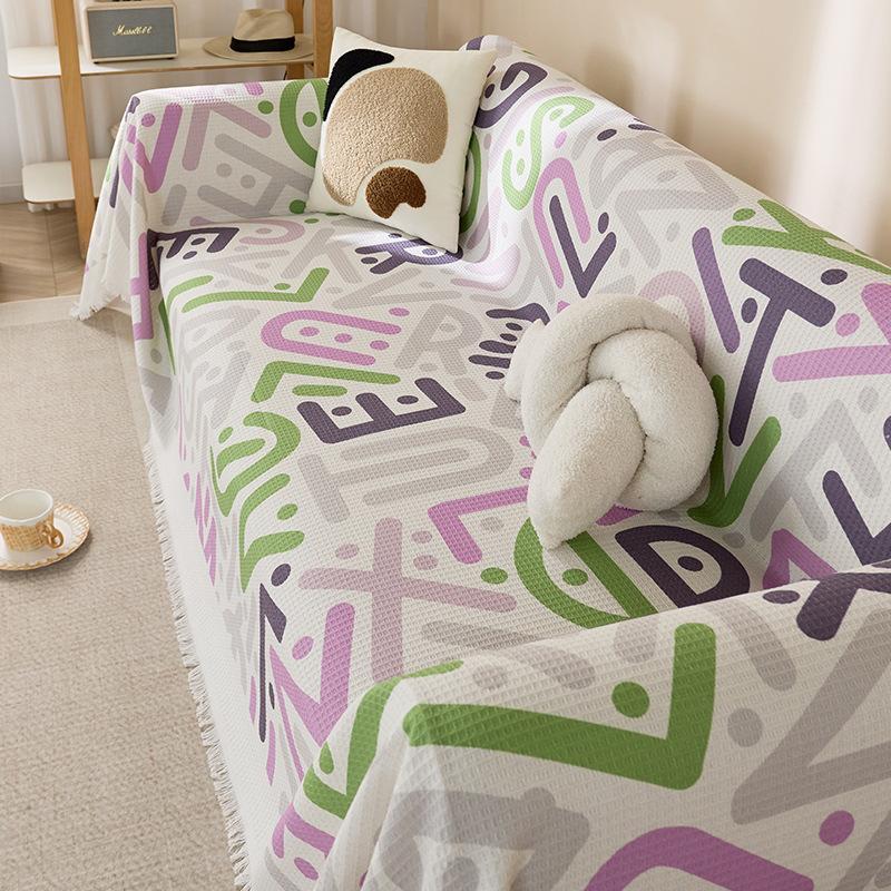 Latest Sofa Furniture Cover for All Seasons, Full Coverage Anti-Cat Scratch Sofa Furniture Blanket, Non-Slip Dustproof Slipcover 180x130cm