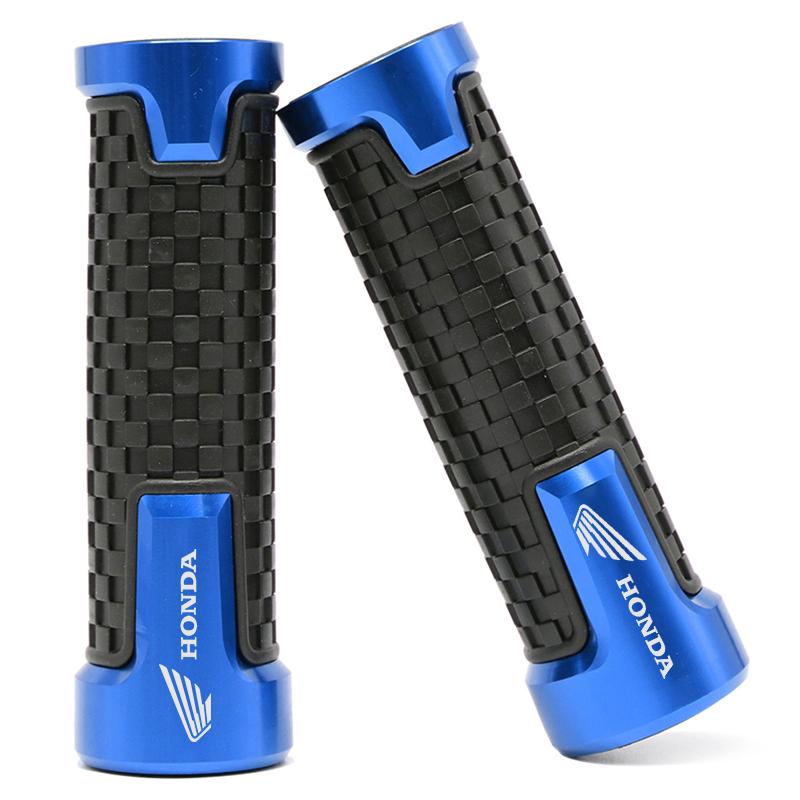 PYYG6 2PCS Motorcycle Handlebar Grips CNC PVC Handle Bar Rubber Gel Grips For Honda CBR 125R 954 600 F4i 650F 650R 1100XX 1000F