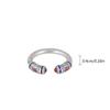 Heart Sutra Carving Ethnic Ancient Style Ring Flower Engraving Silver Color Open Rings  Women