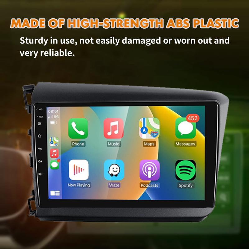 9Inch Car radio Fascia Frame For Honda Civic 2012 2013 2014 2015 Multimedia Player 2din Stereo GPS DVD Head Unit Panel Trim kit