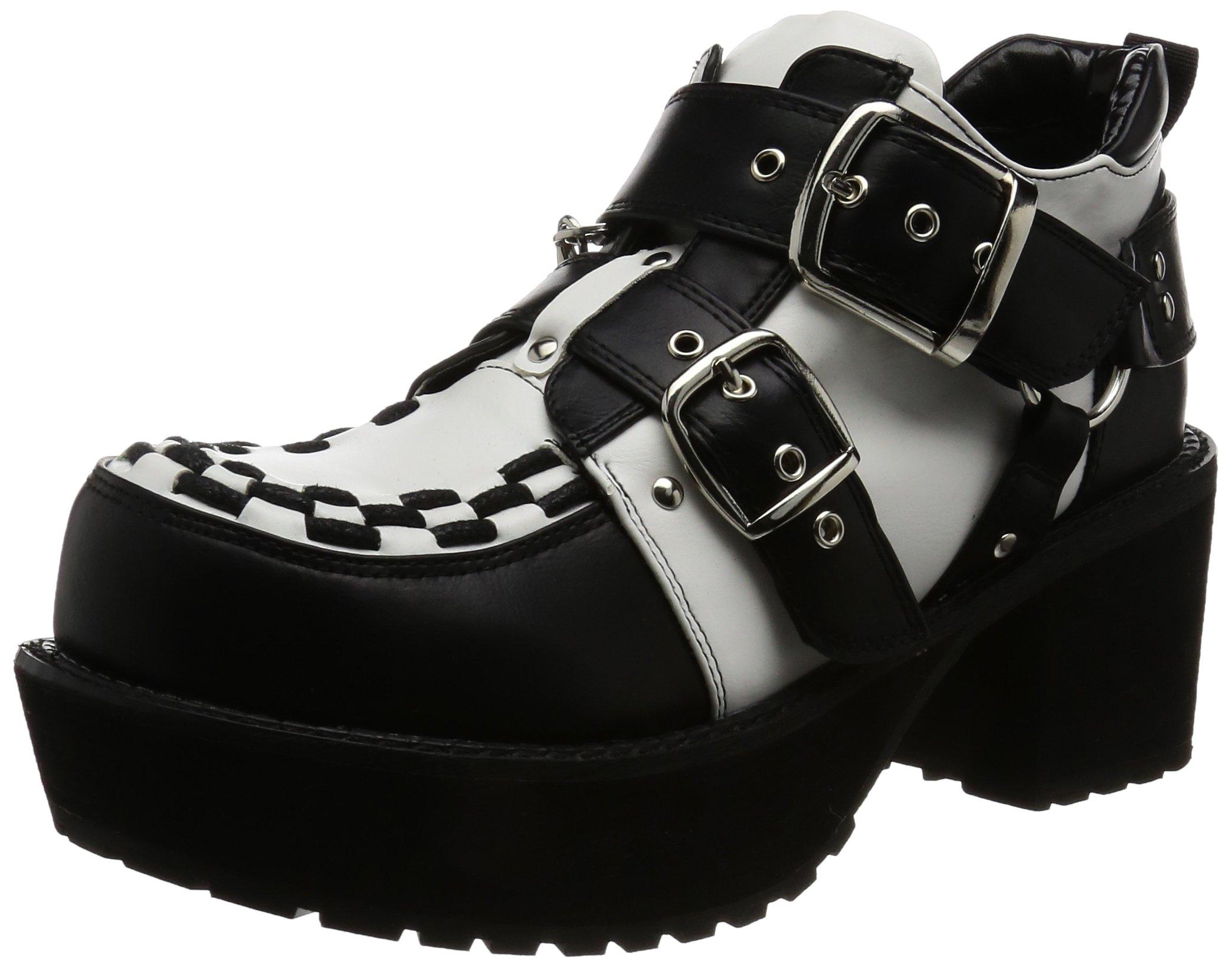 

Yosuke Hard-Sheer Platform Lace-Up Mannish Shoes 2600313 Black and White, Size 24.5 cm