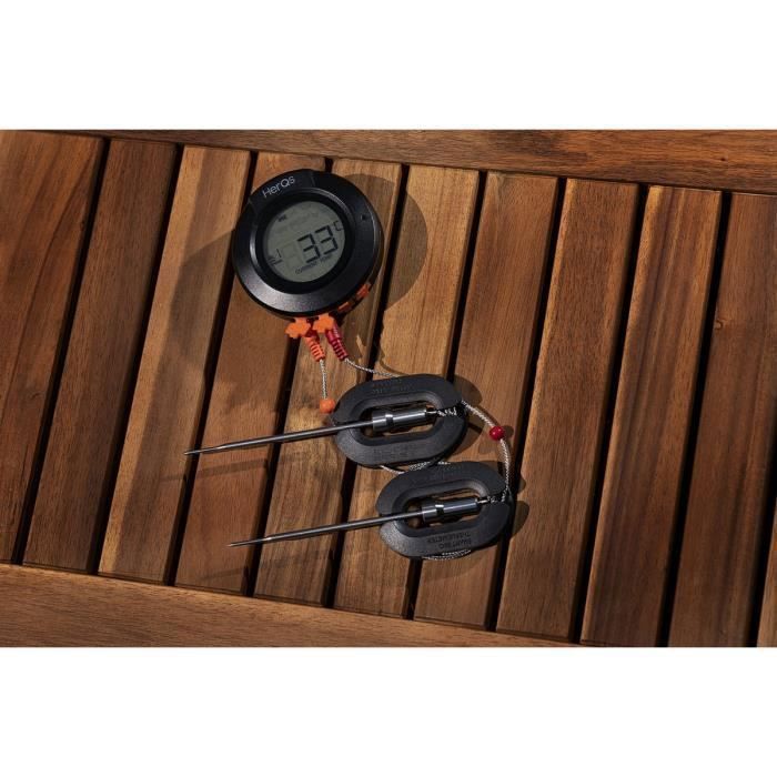 Thermomètre de barbecue - HerQs - Dôme connecté - Acier inoxydable - 10,5 cm - Celsius/Fahrenheit
