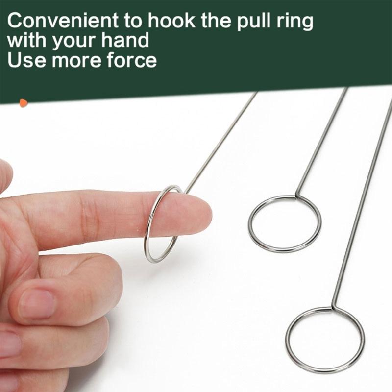 Long Hook Needle Threader For Elastic Bands Easy Quick Insert Metal Threader Sewing Threading Tool For Clothing Handbag