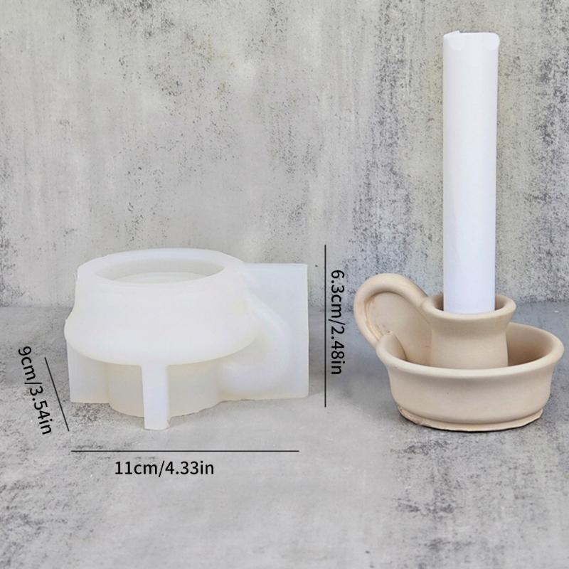 Silikon-Kerzenhalter-Formen, Kerzenständer-Formen, kreisförmige, becherförmige Kerzenständer-Form aus Silikonmaterial für Heimwerkerarbeiten