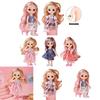1/12 6.6in Bjd Princess Dolls Cute Moveable Joints Kids Birthday Gift