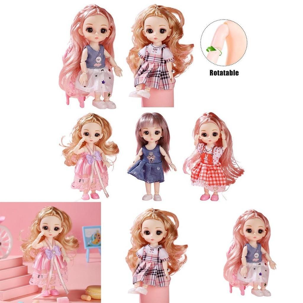 1/12 6.6in Bjd Princess Dolls Cute Moveable Joints Kids Birthday Gift