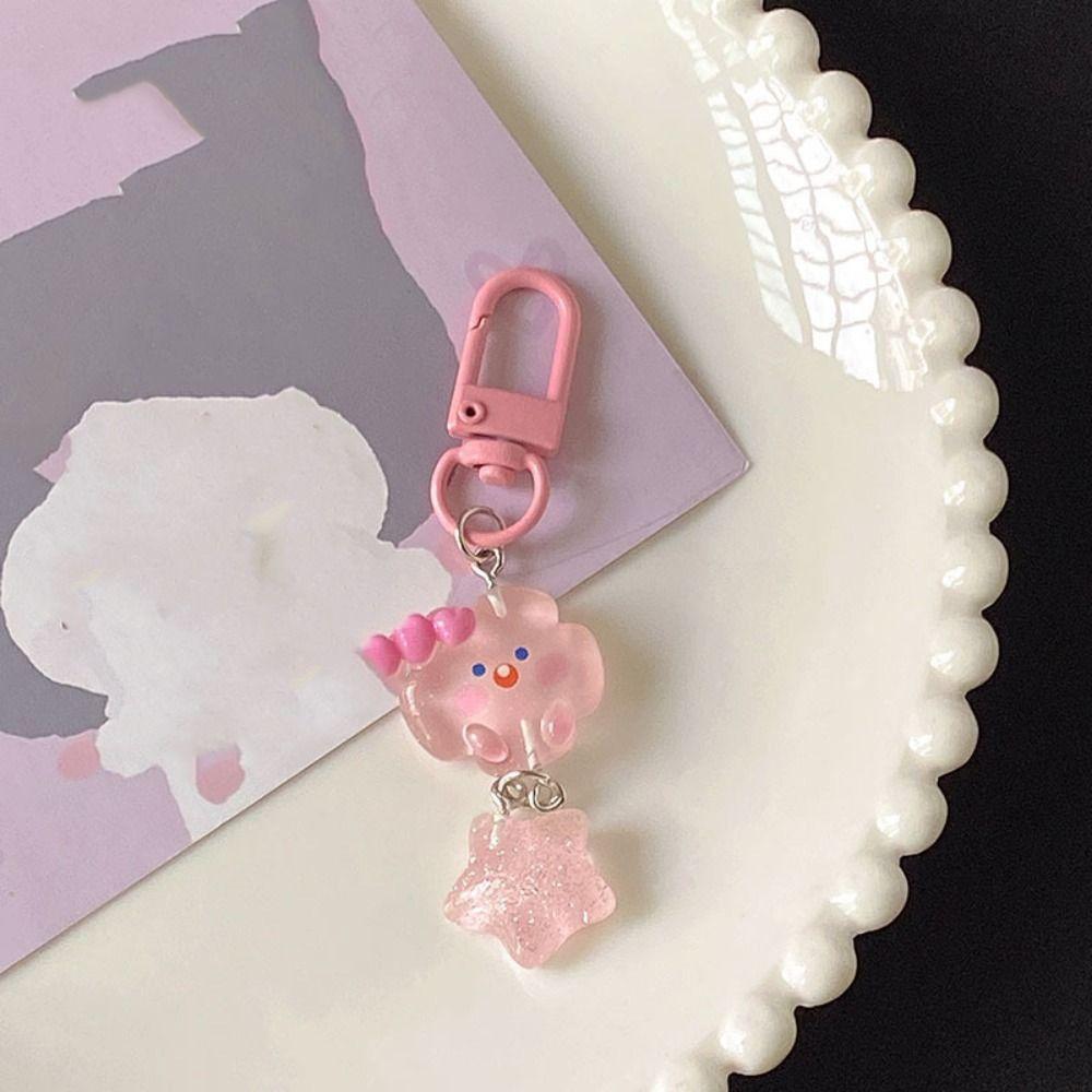 Fine Flicker Starry Clouds Keychain Korean Style  Cartoon   Activity Gifts