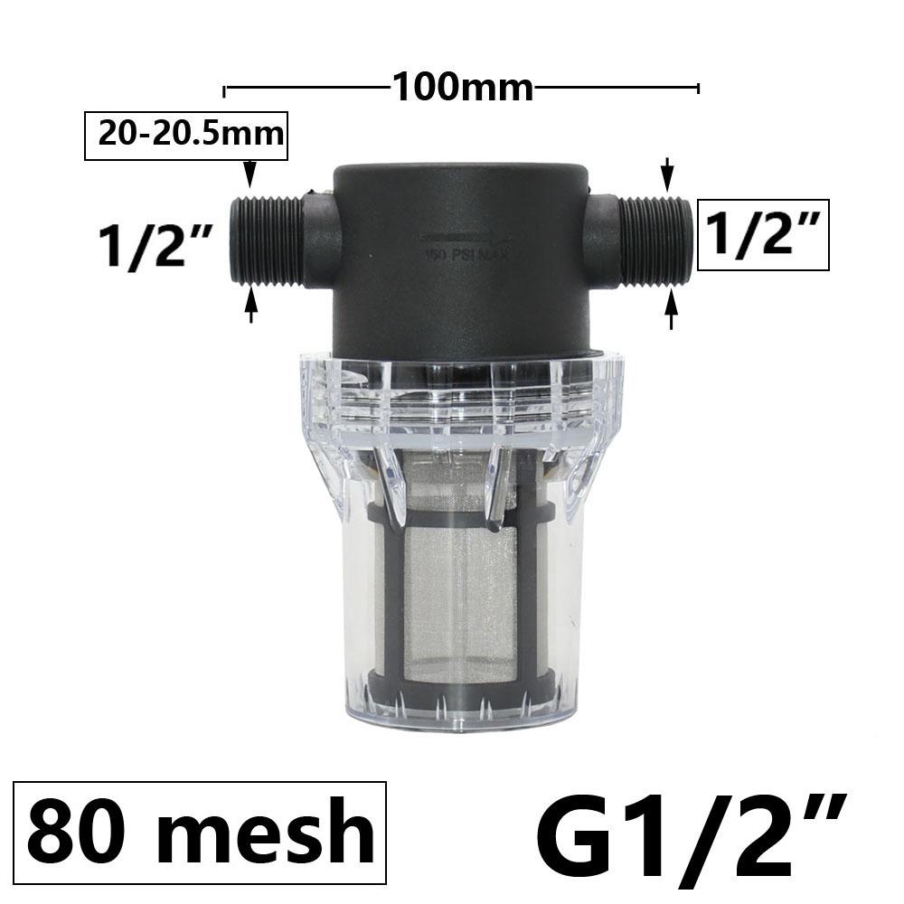 1/2 3/4 1 1.2 1.5 2 Inch Thread Tube Filter 80 120 200 Mesh Filter Joint Garden Hose Connector Aquarium Pump Metal Net Str