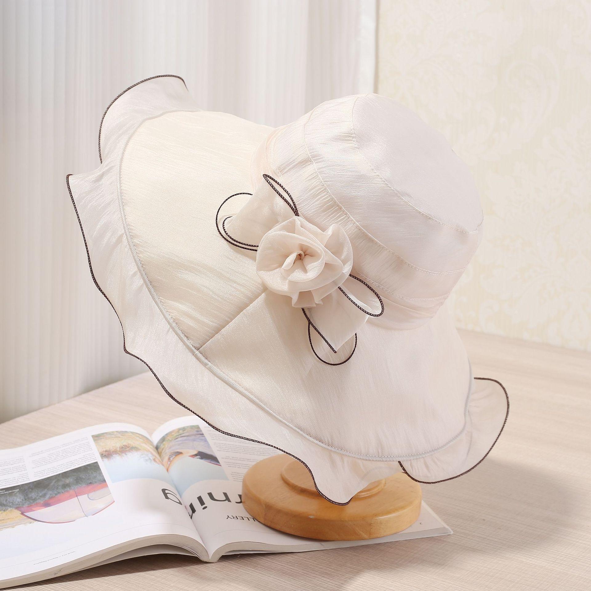 Silk sun hat women, new sun protection hat women s UV protection sun hat travel fisherman hat children summer Adjustable