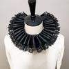 Lace Trim Ruffled Detachable Collar Victorian Colonial Webbing Necklace Collar