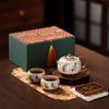 Ru Kiln Dunhuang Kung Fu Tea Set, Special Cover Bowl for Making Tea, Complete Set of Tea Cups, Home Office Gift Box, Business Gifts