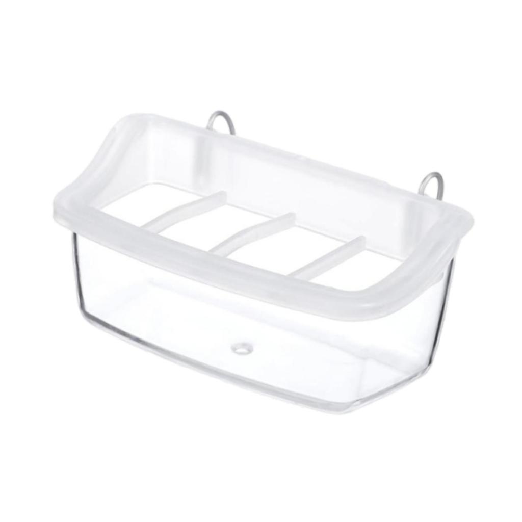 Parrot Feeder Container Easy To Install Splash Proof Bird Food Bowl Feeding Dish for Lovebirds Parakeets Other Birds Cockatiels