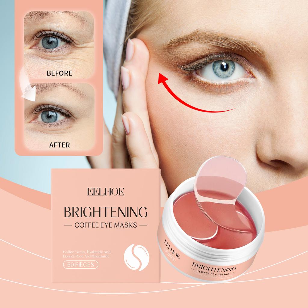 Caffeine Eye Mask Anti Dark Circles Puffyness Firming Lifting Fade Fine Lines Nourishing Brightening Wrinkle Remove Eyes Patche