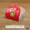 100Pcs Disposable Cartoon Octopus Ball Packaging Box Japanese Street Food Takoyaki Takeaway Snack Packing Container Party