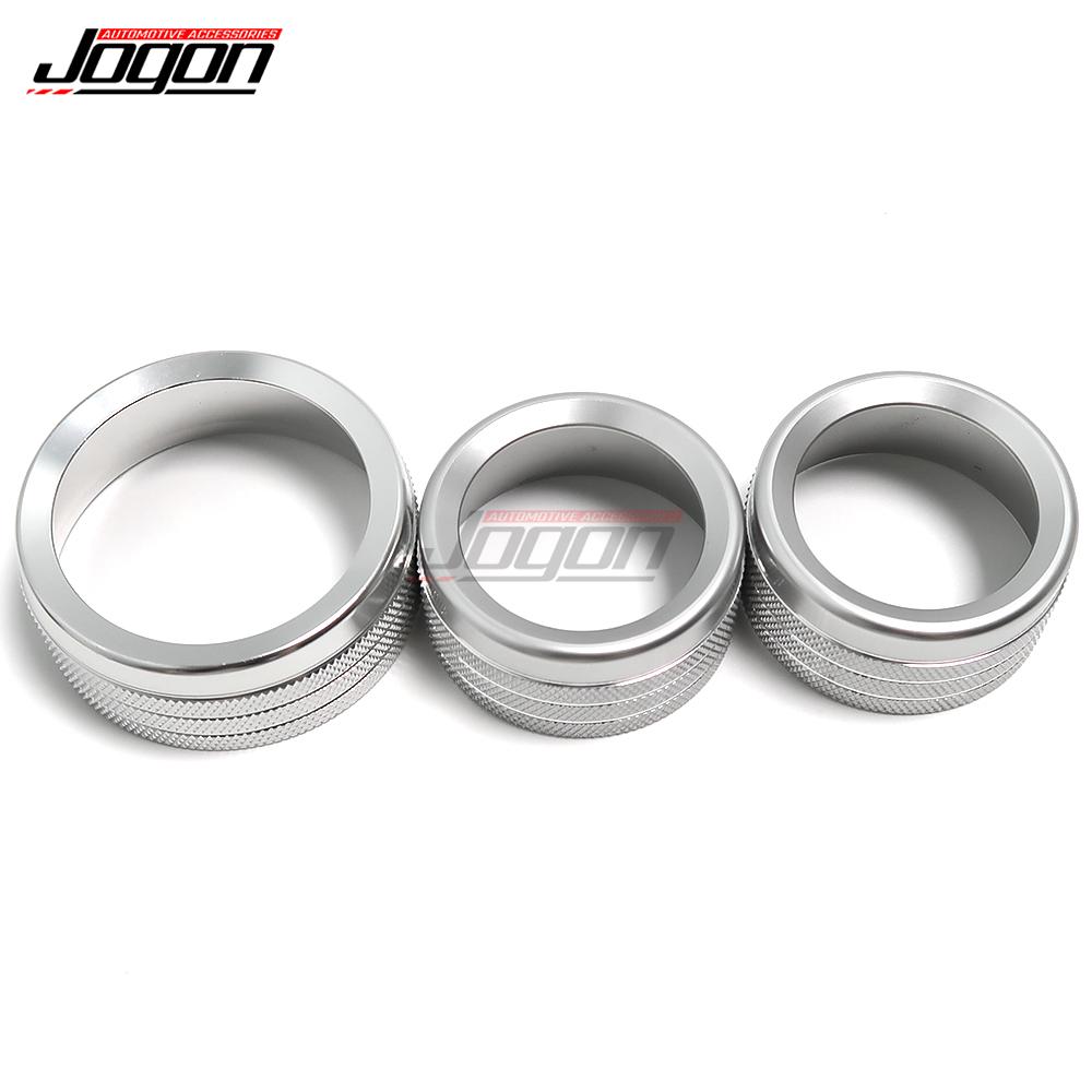 3Pcs For Dodge Durango SRT GT 2014 2015 2016 2017 2018 2019 2020 Car Interior Volume AC Radio Switch Knob Button Cover Ring Trim OO1