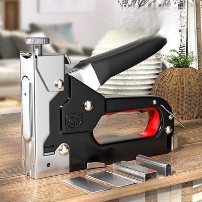 4 v 1 ruční hřebíkovačka stavební sponkovačka Heavy Duty pro Dřevoobrábění Knihvazba Domácí DIY s 800 sponkami Sada nářadí