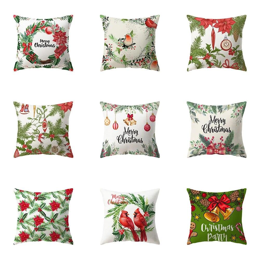 

Рождественская тема Рождественские украшения с принтом наволочка для дома, гостиной, украшения дивана, подушка, наволочка