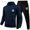 Simple Fashion Outdoors Men's Tracksuit Sports Daily Jogging Hot Sale Men  Hooded Single Piece Sportswear and Sweatpant Man Suit
