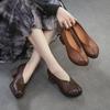 Spring New Arrival Handmade Woven Loafers, Top Grain Cowhide Comfortable Slip On Shoes for Women