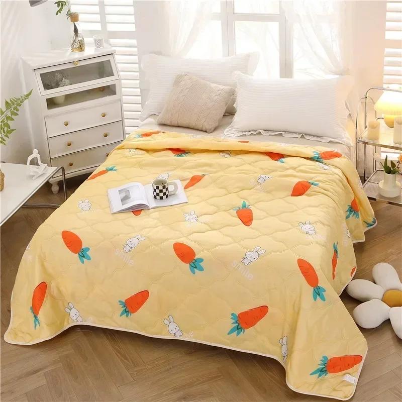 1PC 100X150cm Cute  Printed Spring Summer Comforter Adults Children Soft Breathable Quilting Quilt Single Bed Blanket Quilts