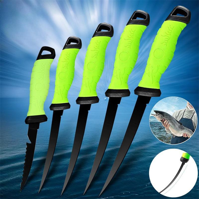 5-9 Inch Knife Stainless Steel Fishing Knife Outdoor Kitchen Scale-scraping Knife Fish Fillet Knife Fishing Equipment Fishing Gear