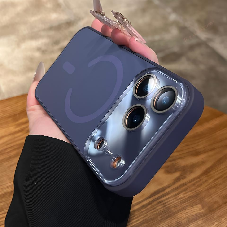 Official Original For Magsafe Magnetic Case For iPhone 17 Air 12 13 14 15 16 17 Pro Max Big Window Glass Lens Protector Cover